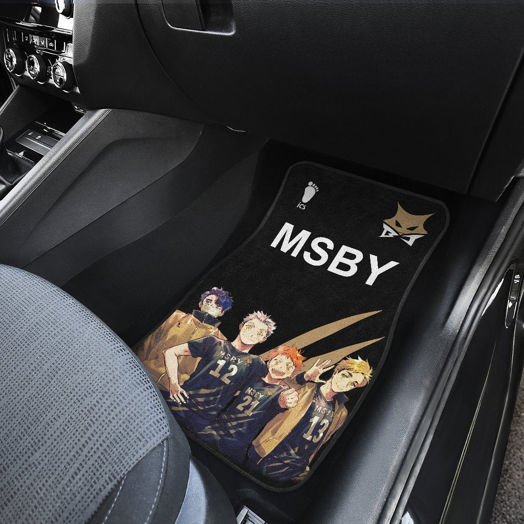 MSBY Black Jackal Haikyuu!! Uniform Style Car Floor Mats Gift Like Anime-Gear Wanta
