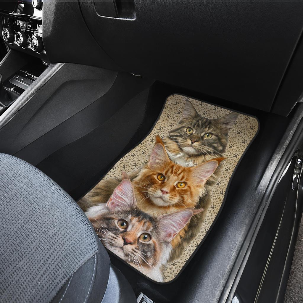 Maine Coon Cat Car Floor Mats For Main Coon Cat Lover-Gear Wanta