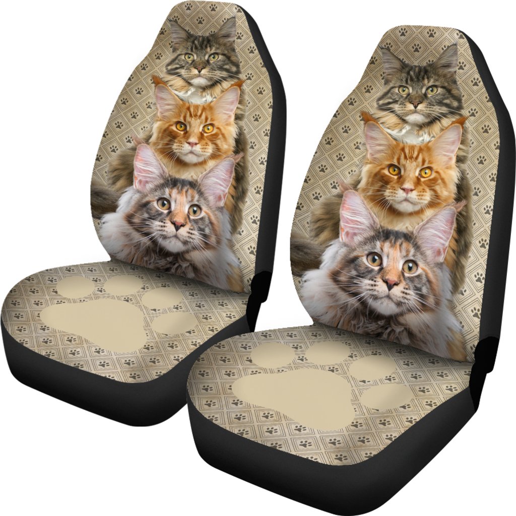 Maine Coon Cat Car Seat Covers Funny Seat Covers For Car-Gear Wanta