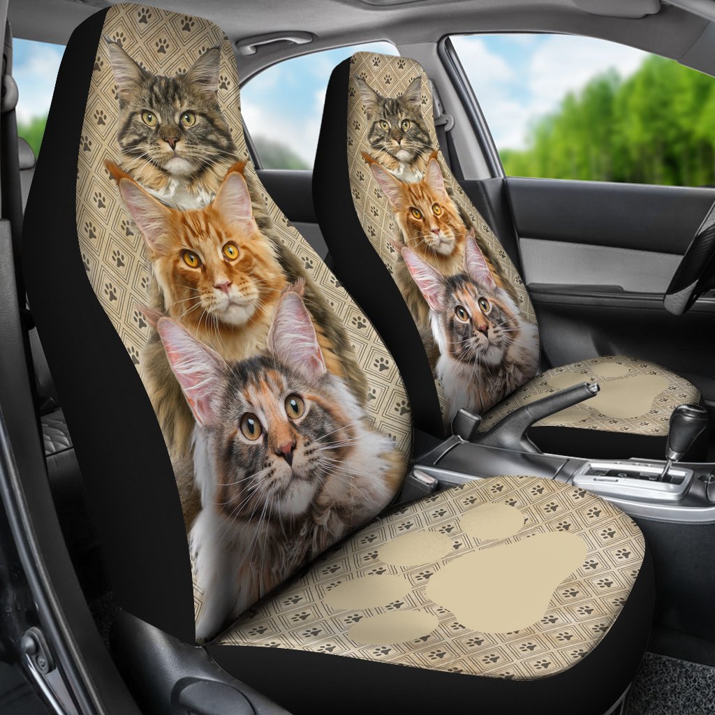 Maine Coon Cat Car Seat Covers Funny Seat Covers For Car-Gear Wanta