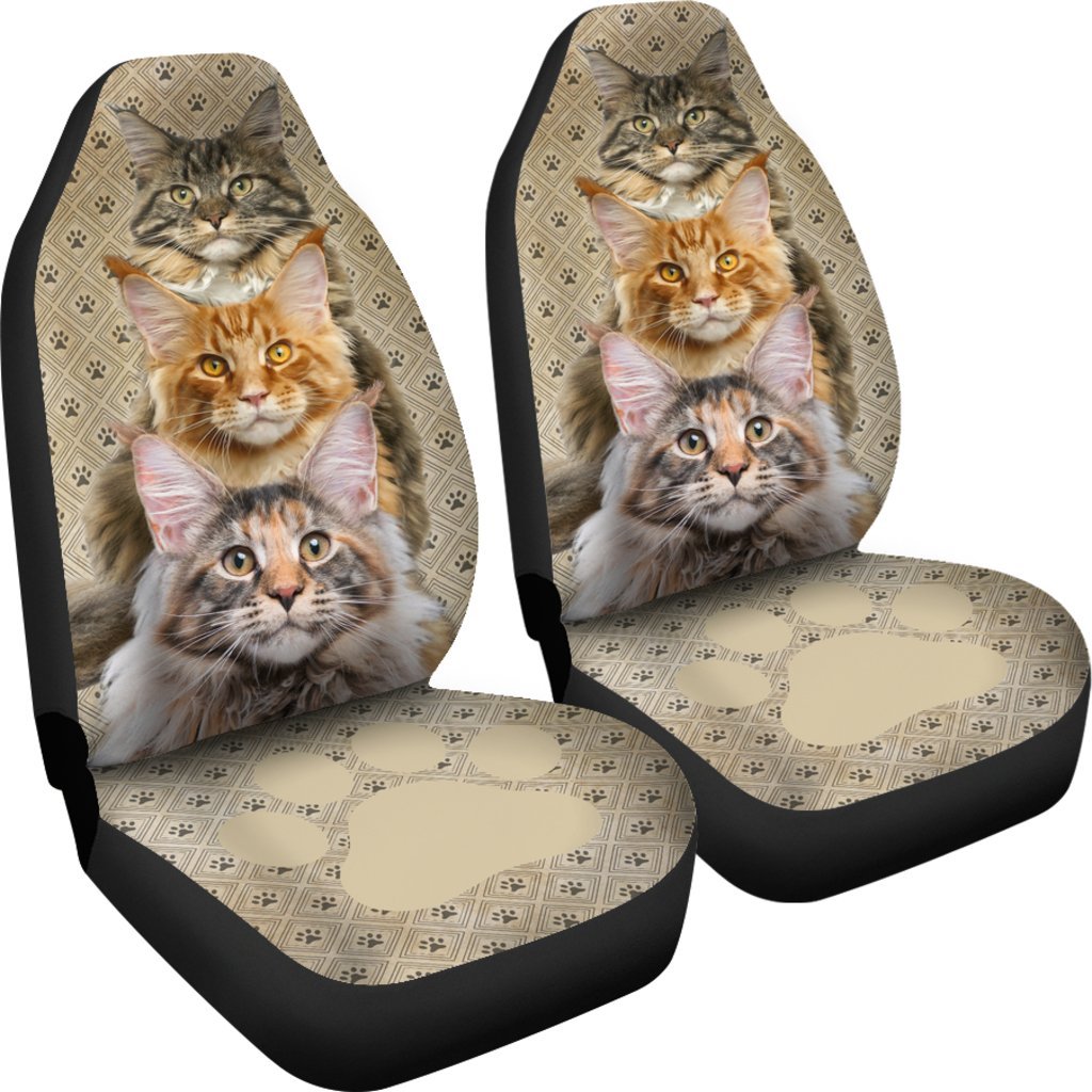 Maine Coon Cat Car Seat Covers Funny Seat Covers For Car-Gear Wanta