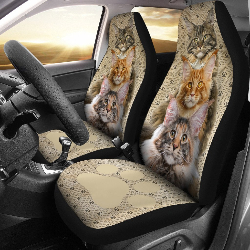 Maine Coon Cat Car Seat Covers Funny Seat Covers For Car-Gear Wanta