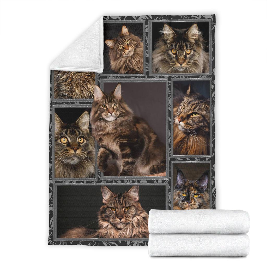 Maine Coon Cat Fleece Blanket For Cat Lover-Gear Wanta