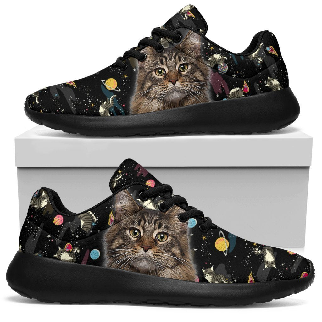 Maine Coon Cat Sneakers Sporty Shoes For Cat Lover-Gear Wanta