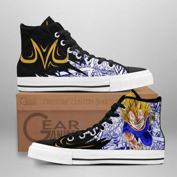 Majin Vegeta High Top Shoes Custom Manga Anime Dragon Ball Sneakers-Gear Wanta