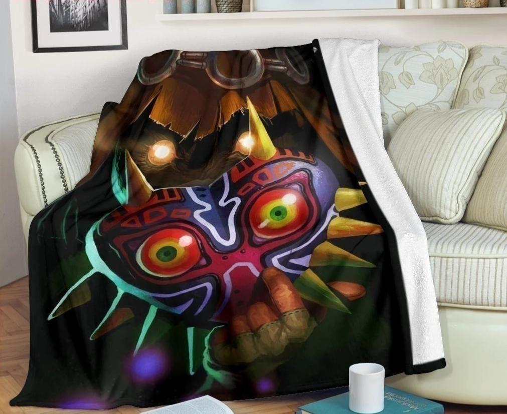 Majora Fleece Blanket Custom The Legend Of Zelda Home Decoration-Gear Wanta