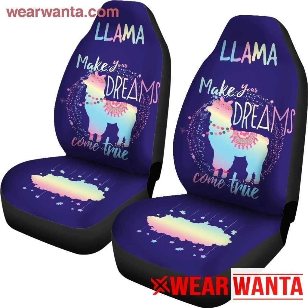 Make Your Dreams Come True Llama Car Seat Covers LT04-Gear Wanta