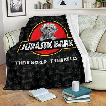 Maltese Shih Tzu Fleece Blanket Jurassic Bark Mixed Breed Dog-Gear Wanta