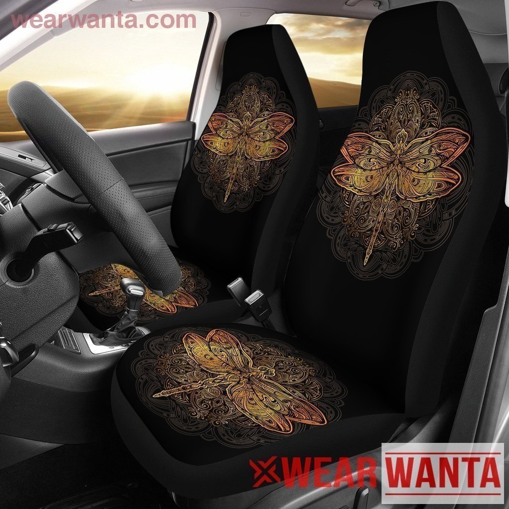 Mandala Dragonfly Car Seat Covers Gift Idea-Gear Wanta