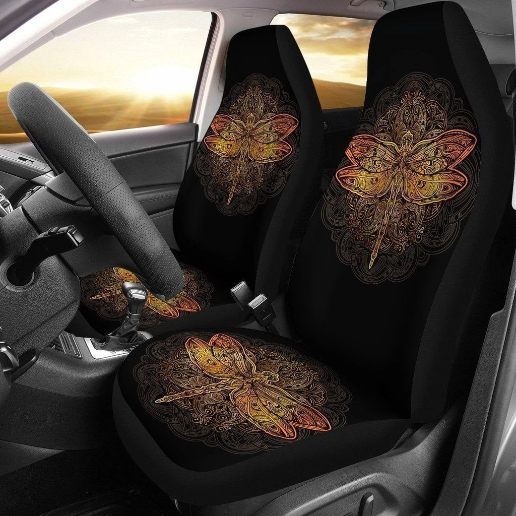 Mandala Dragonfly Car Seat Covers Gift Idea-Gear Wanta