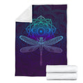 Mandala Dragonfly Fleece Blanket Gift For Dragonfly Lover-Gear Wanta