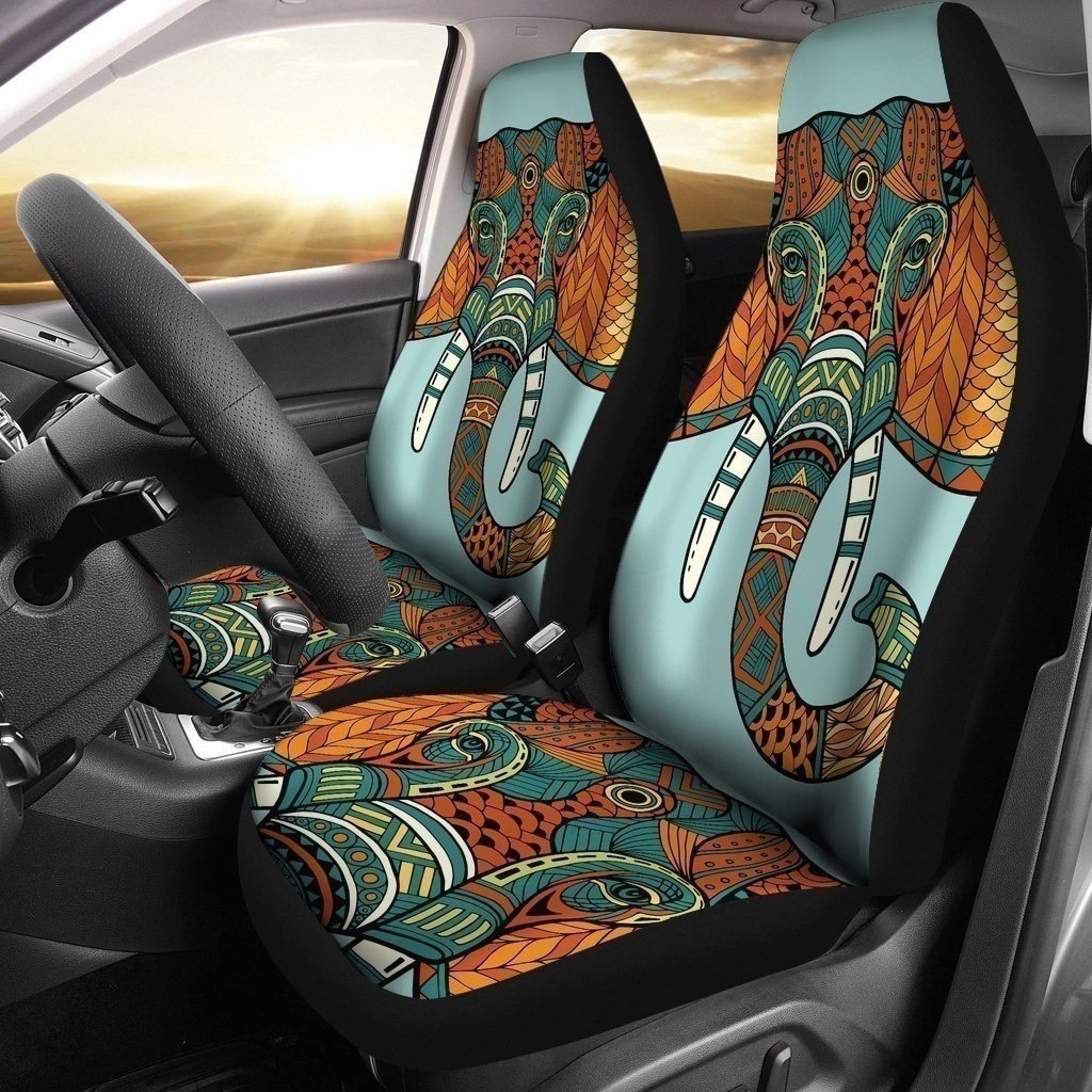 Mandala Elephant Car Seat Covers Gift Idea-Gear Wanta