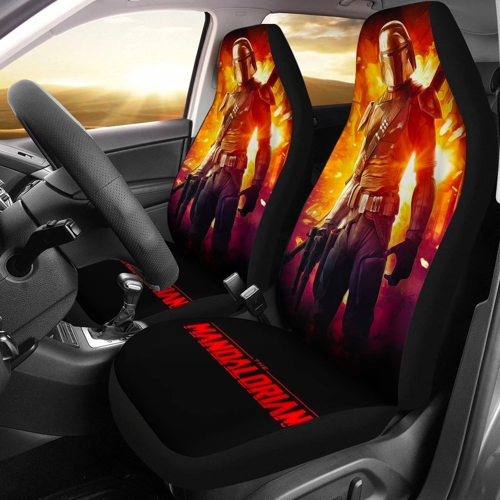 Mandalorian Car Seat Covers Custom Car Decoration-Gear Wanta