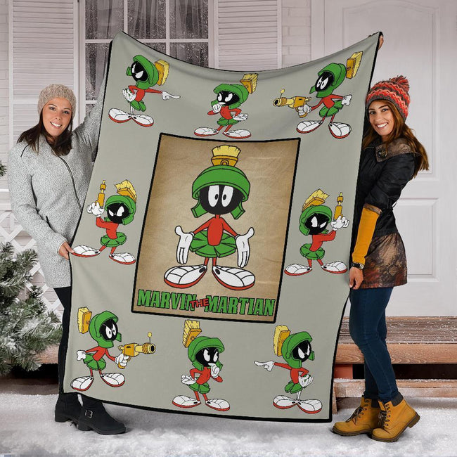 Marvin the Martian Fleece Blanket Custom Looney Tunes Home Decoration-Gear Wanta