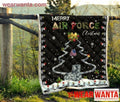 Merry Air Force Christmas Blanket Gift Idea-Gear Wanta