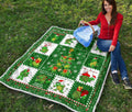 Merry Xmas Turtle Quilt Blanket Funny Xmas Gift Turtle Lover-Gear Wanta