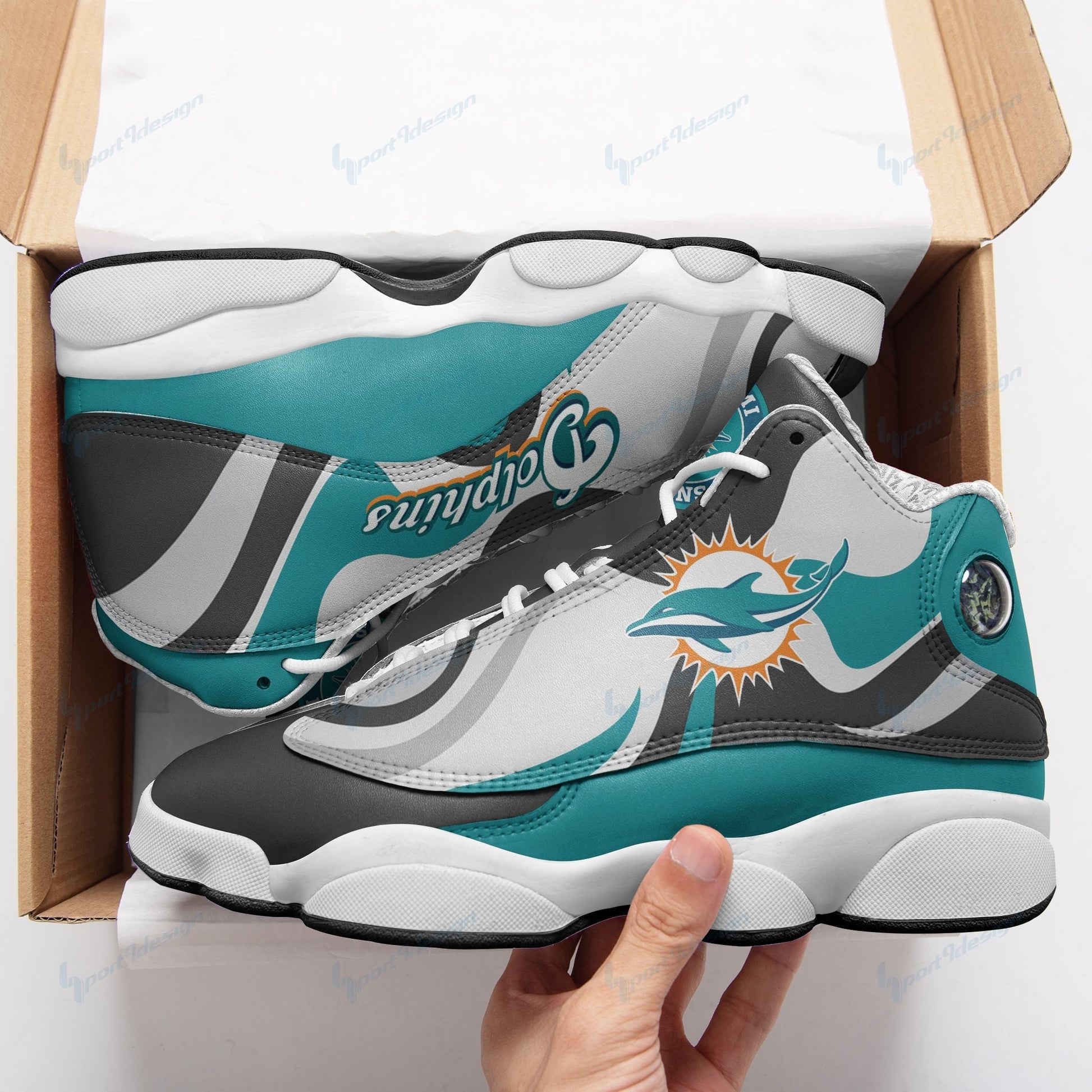 Miami Dolphins Ajd13 Sneakers 1102-Gear Wanta