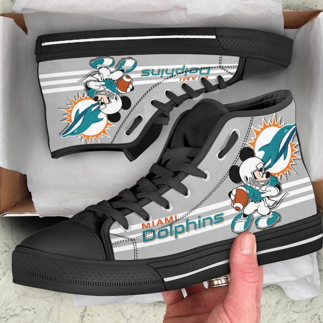 Miami Dolphins High Top Shoes Custom PT19-Gear Wanta