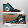 Miami Dolphins High Top Shoes Custom For Fans-Gear Wanta