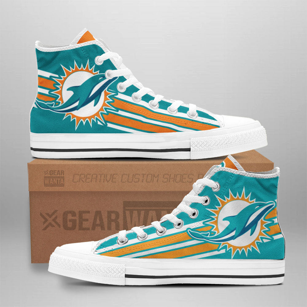 Miami Dolphins High Top Shoes Custom-Gear Wanta