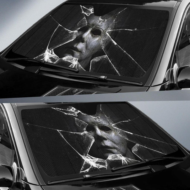 Michael Myers Car Car Sun Shade Horror Windshield Broken-Gear Wanta