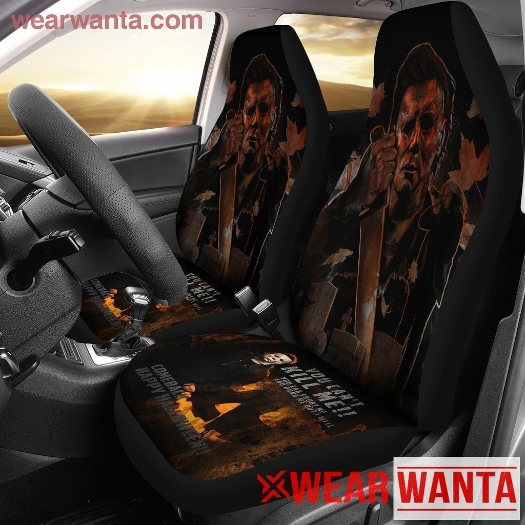 Michael Myers Car Seat Covers Custom Horror Car Accessories Halloween-Gear Wanta