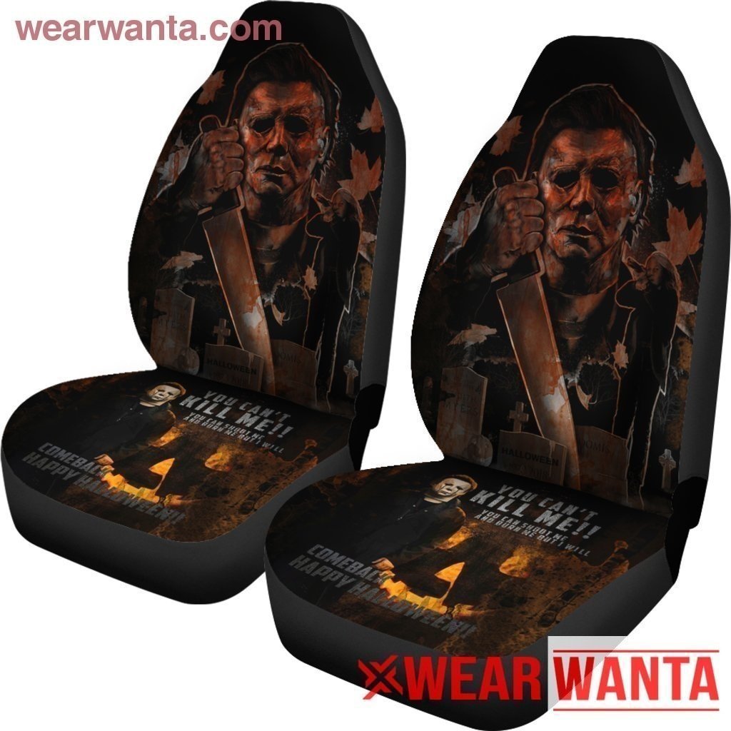 Michael Myers Car Seat Covers Custom Horror Car Accessories Halloween-Gear Wanta