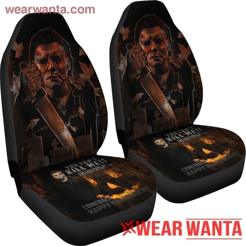 Michael Myers Car Seat Covers Custom Horror Car Accessories Halloween-Gear Wanta