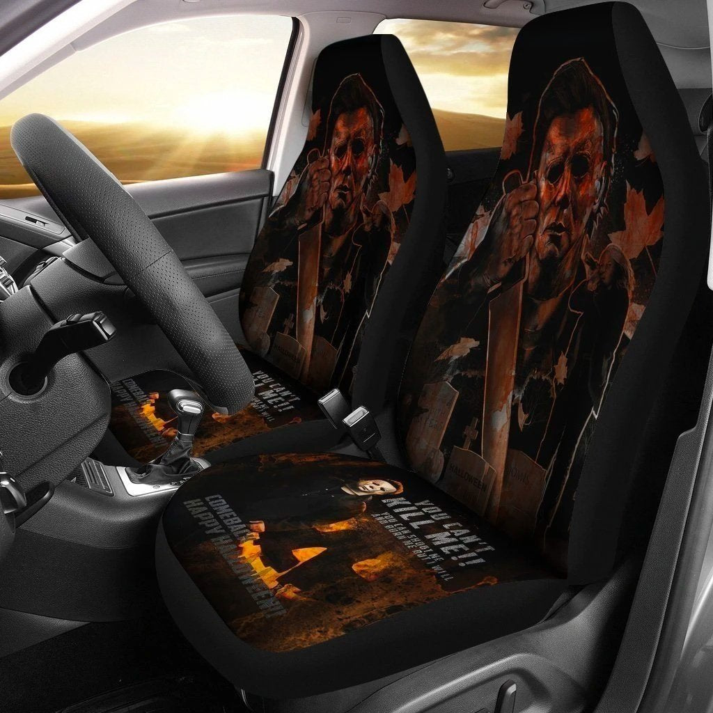 Michael Myers Car Seat Covers Custom Horror Car Accessories Halloween-Gear Wanta