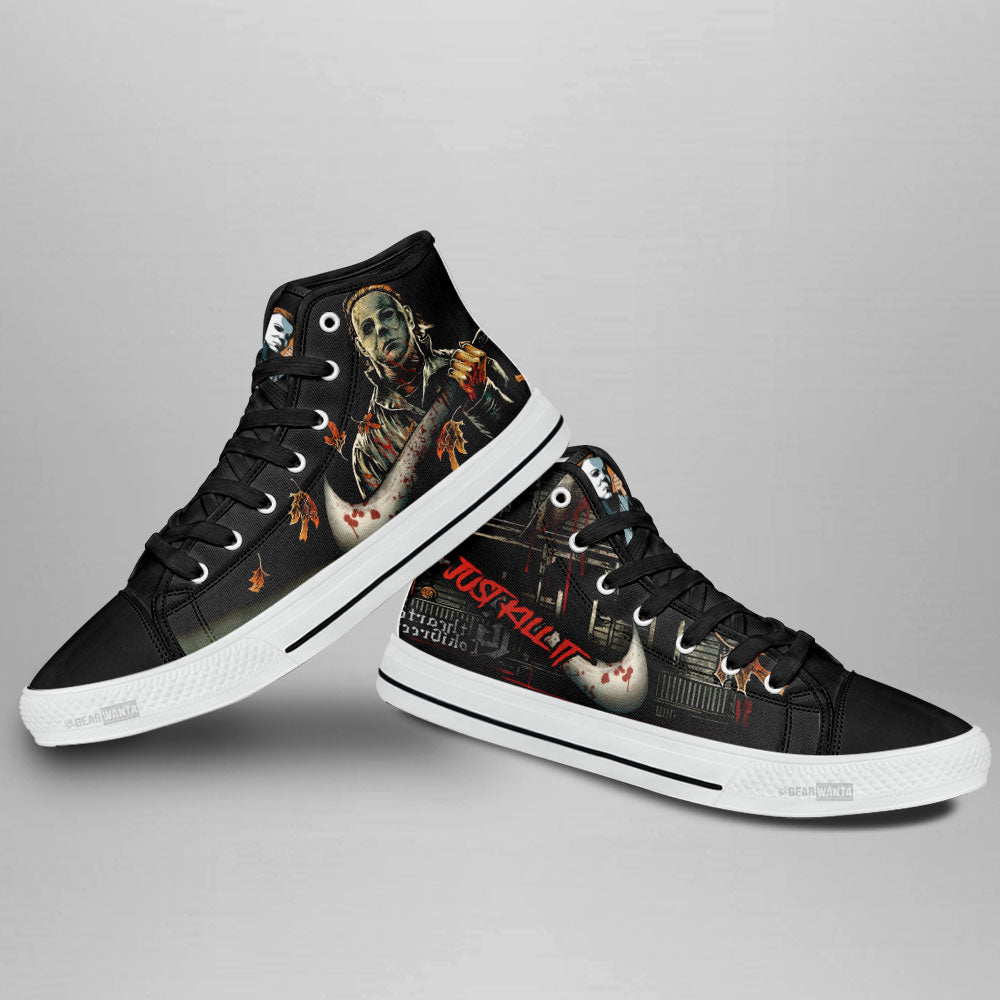 Michael Myers High Top Shoes Custom For Horror Fans-Gear Wanta