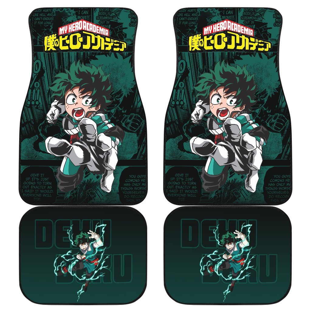 Midoriya Izuku Deku My Hero Academia Car Floor Mats Manga Mixed Anime-Gear Wanta