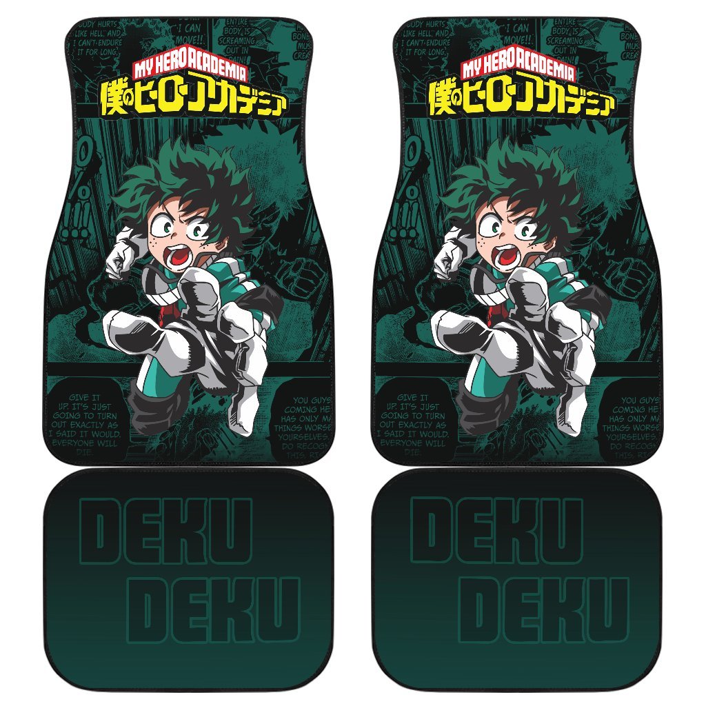 Midoriya Izuku Deku My Hero Academia Car Floor Mats Manga Mixed Anime Green-Gear Wanta