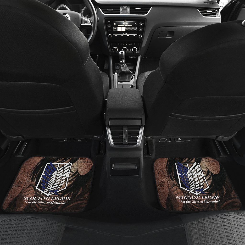 Mikasa Ackerman Attack On Titan Car Floor Mats Anime-Gear Wanta