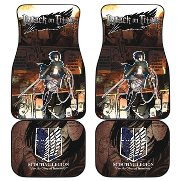 Mikasa Ackerman Attack On Titan Car Floor Mats Anime-Gear Wanta