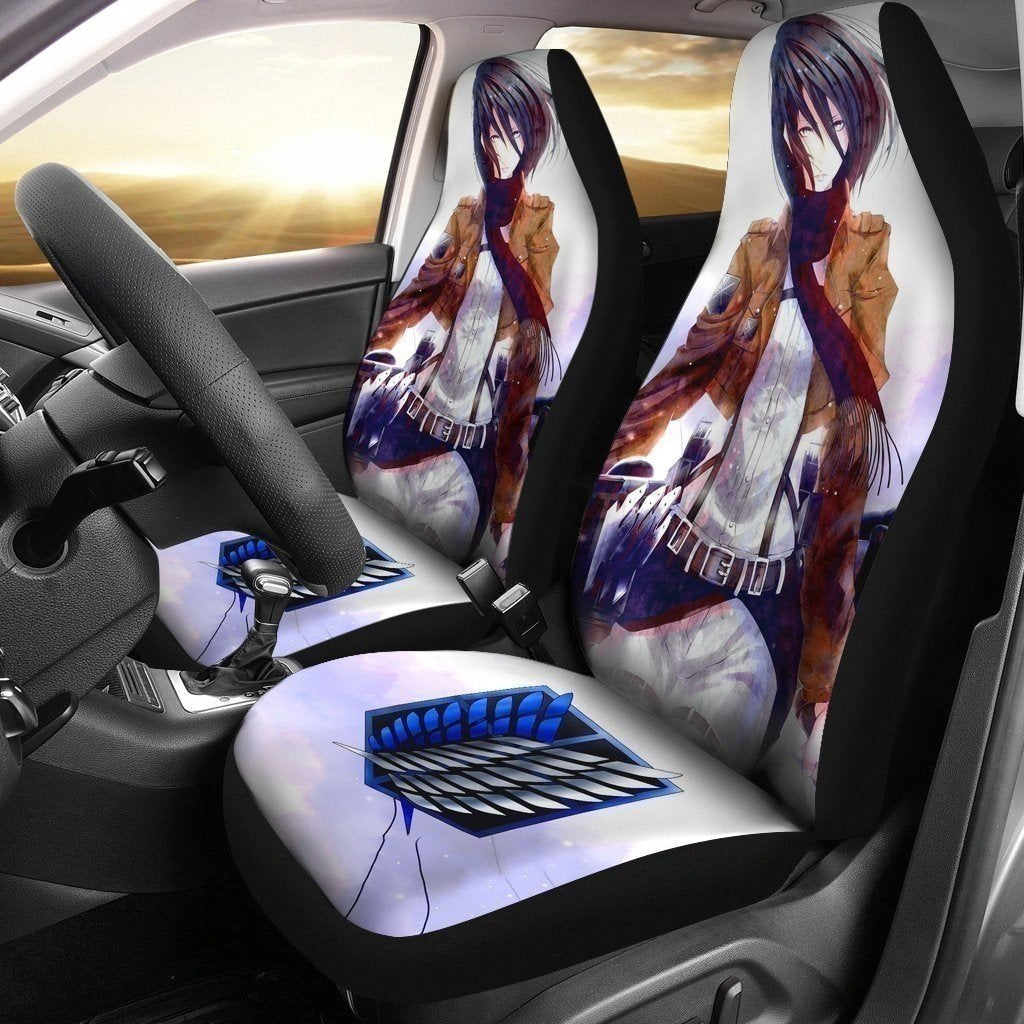 Mikasa Attack On Titan Anime Car Seat Covers LT03-Gear Wanta