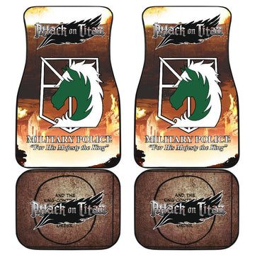 Military Police Attack On Titan Car Floor Mats Anime-Gear Wanta