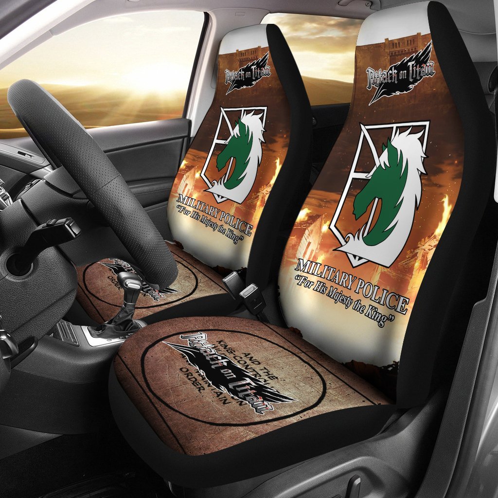 Military Police Attack On Titan Car Seat Covers Custom Anime Car Accessories-Gear Wanta