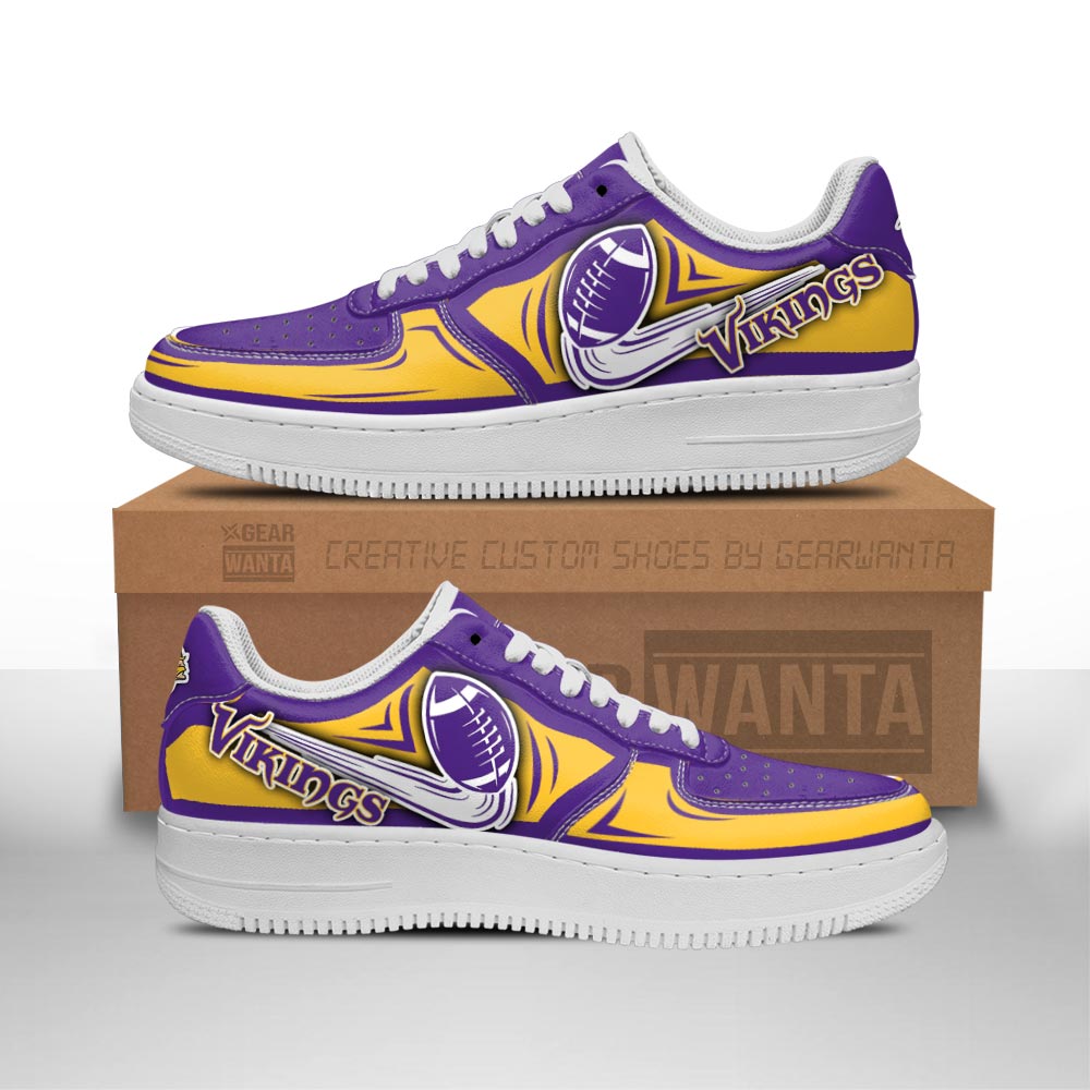 Minnesota Vikings Air Sneakers Custom For Fans-Gear Wanta