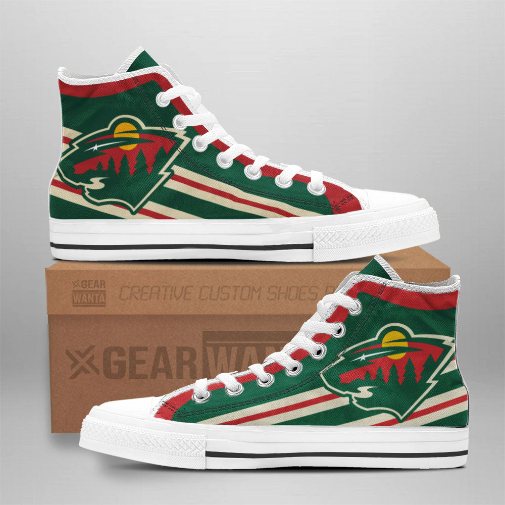 Minnesota Wild High Top Shoes Custom Sneakers-Gear Wanta