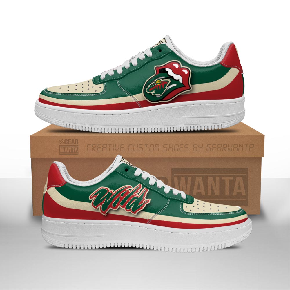 Minnesota Wild Sneakers Custom Force Shoes Sexy Lips For Fans-Gear Wanta