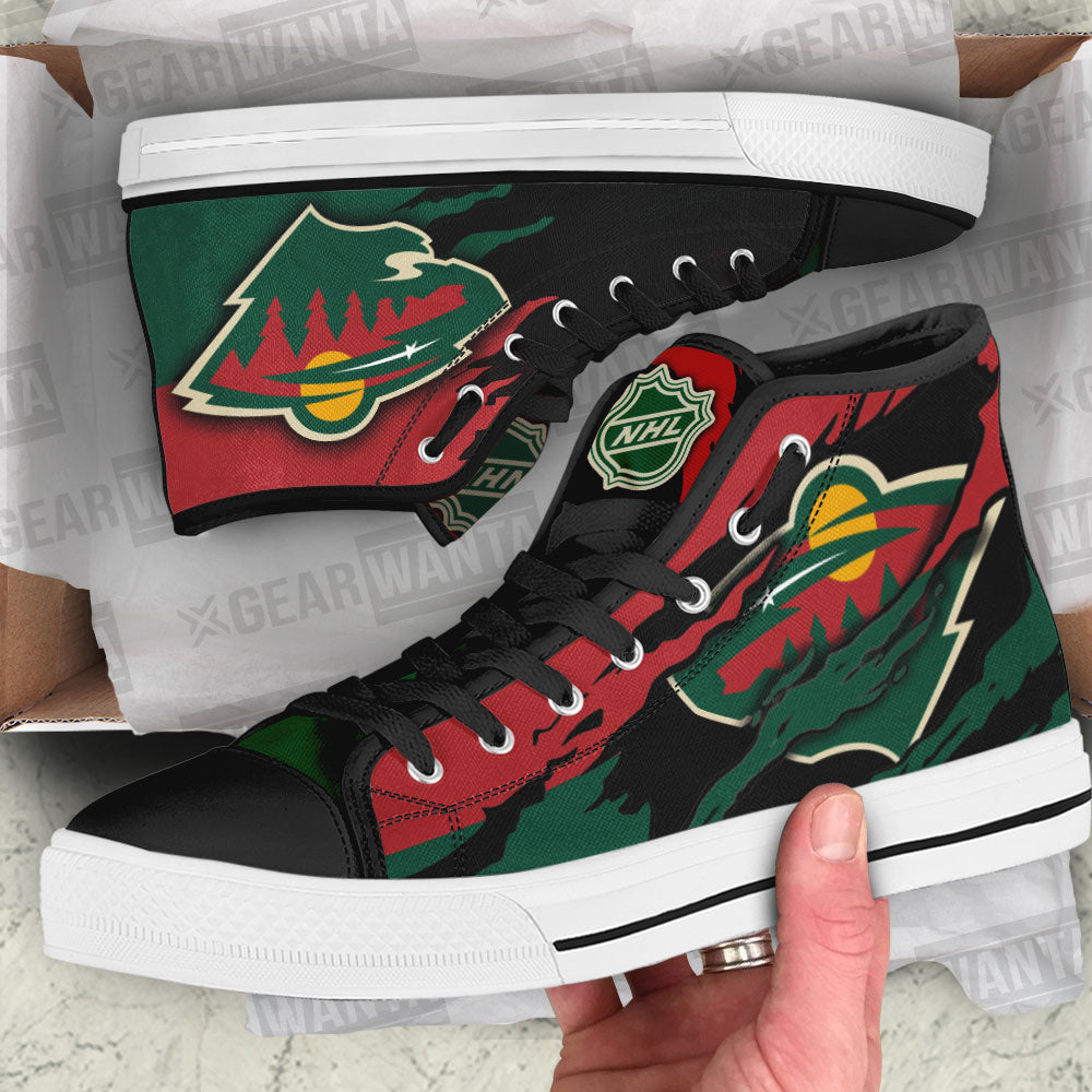 Minnesota Wild High Top Shoes Custom For Fans-Gear Wanta