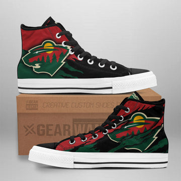 Minnesota Wild High Top Shoes Custom For Fans-Gear Wanta