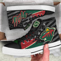 Minnesota Wild High Top Shoes Custom American Flag Sneakers-Gear Wanta