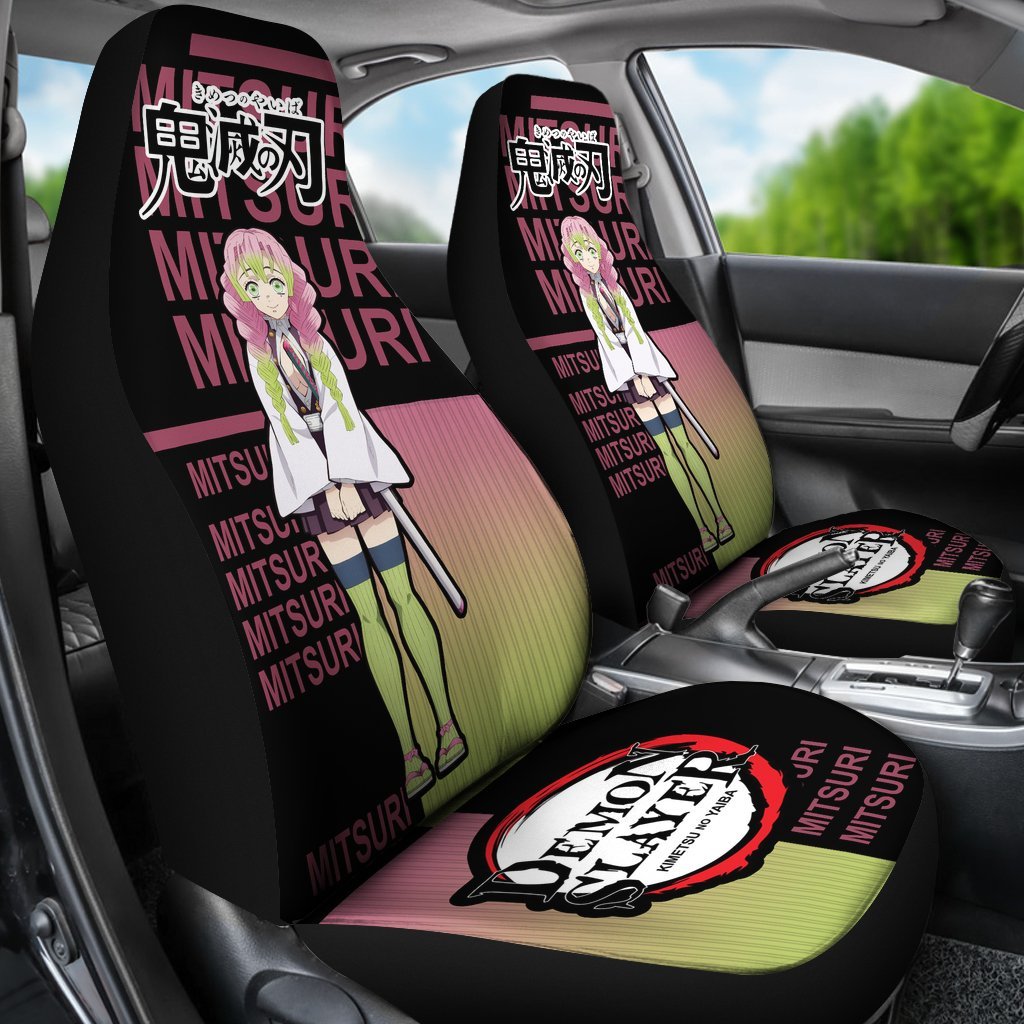 Mitsuri Demon Slayer Car Seat Covers Custom Anime Car Accessories-Gear Wanta