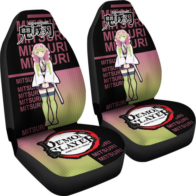 Mitsuri Demon Slayer Car Seat Covers Custom Anime Car Accessories-Gear Wanta