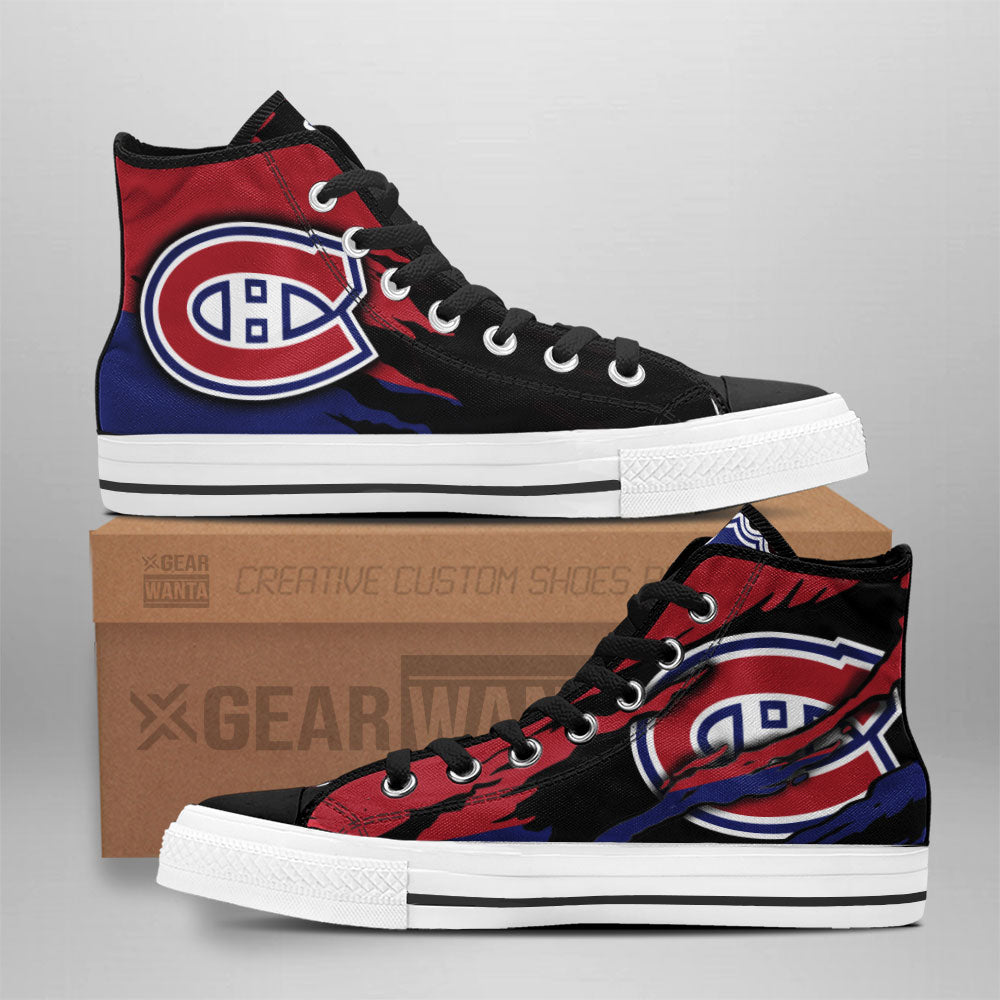 Montreal Canadiens High Top Shoes Custom For Fans-Gear Wanta