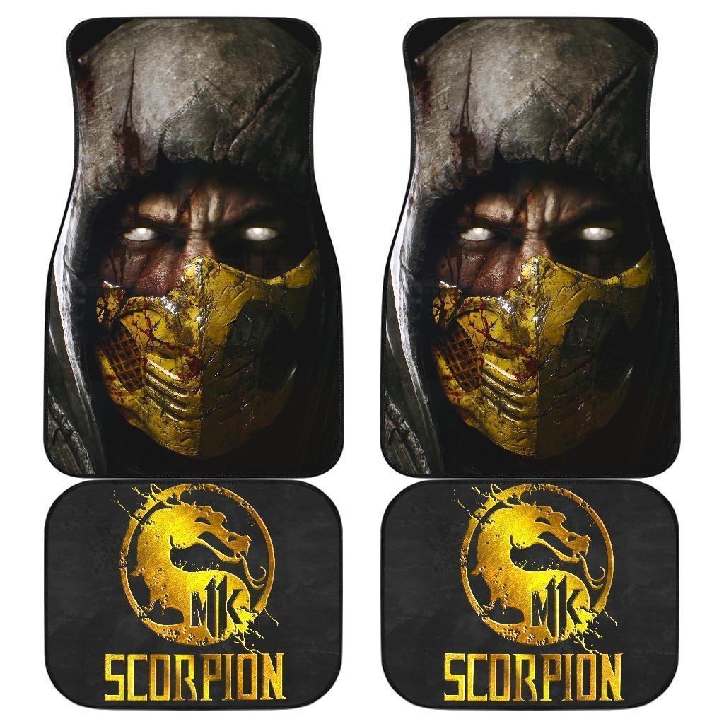Mortal Kombat Golden Scorpion Car Floor Mats For-Gear Wanta