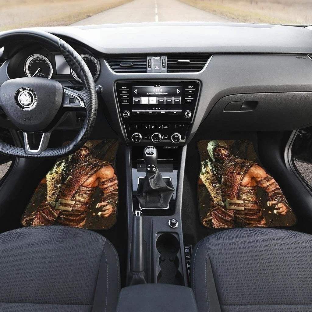 Mortal Kombat Golden Scorpion Car Floor Mats For-Gear Wanta