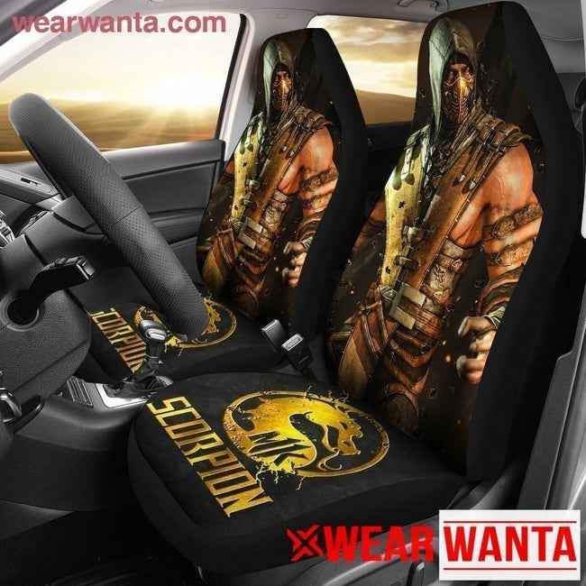 Mortal Kombat Scorpion Golden Car Seat Covers MN05-Gear Wanta