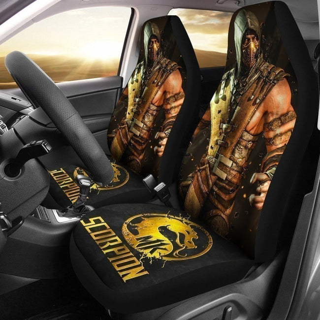Mortal Kombat Scorpion Golden Car Seat Covers MN05-Gear Wanta